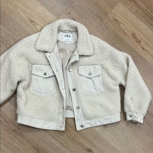 Zara Off-White Sherpa Jacket